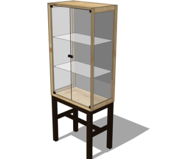 现代装饰柜su模型