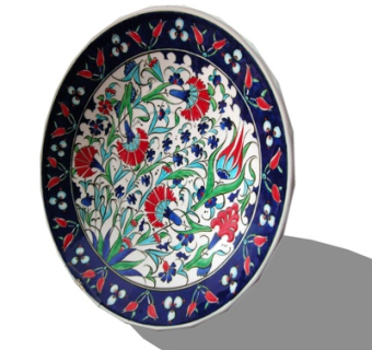 现代瓷盘su模型