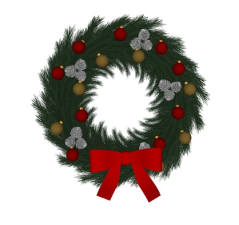 现代圣诞树装饰品su模型