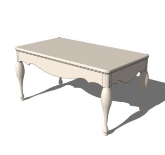 欧式实木茶几su模型