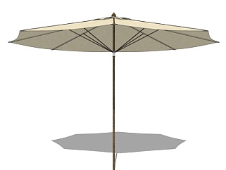 现代户外遮阳伞su模型