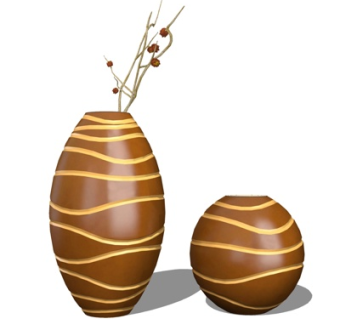 现代花瓶摆件su模型