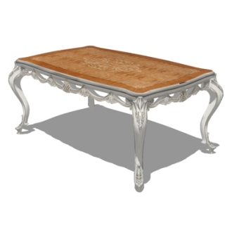 欧式实木茶几su模型