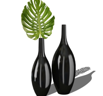 现代花瓶摆件su模型