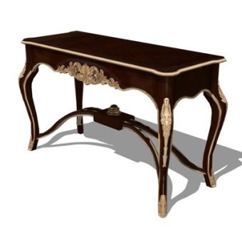 欧式实木端景柜su模型