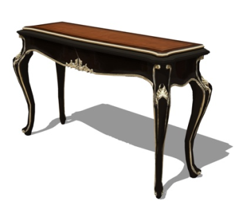 欧式实木端景柜su模型