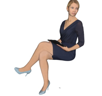 现代女性人物su模型