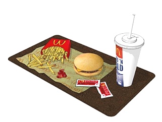 现代麦当劳<em>食物</em>su模型