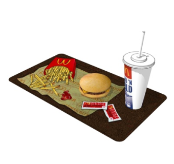 现代麦当劳食物su模型