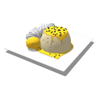 现代蛋糕食物su模型
