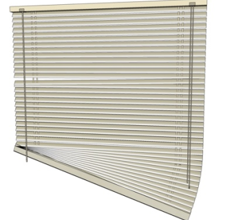 现代百叶窗帘su模型