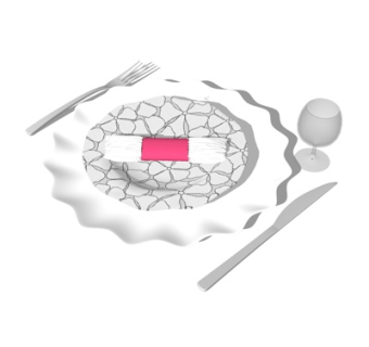 现代餐具su模型