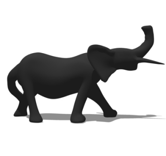 现代大象摆件su模型