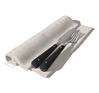 现代餐具su模型