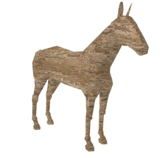 现代木马摆件su模型