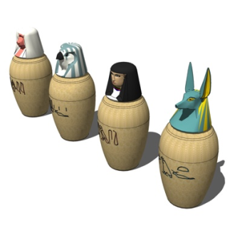 现代雕塑摆件su模型