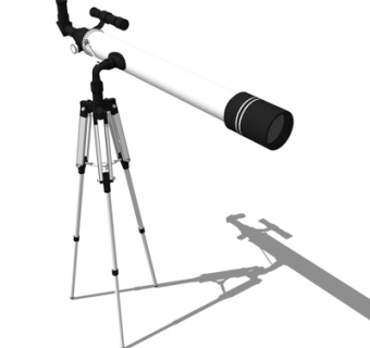 现代天文望远镜su模型