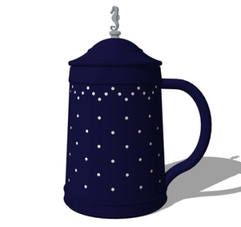 现代水杯su模型