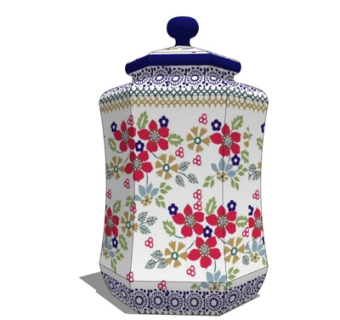 现代瓷罐su模型