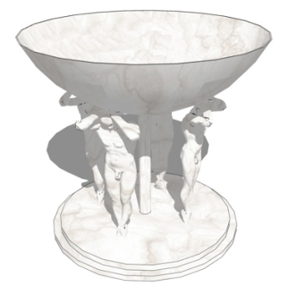 现代雕塑摆件su模型