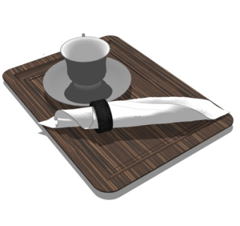 现代咖啡杯su模型