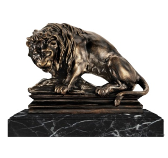 现代金属狮子雕塑摆件su模型