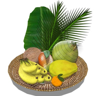 现代水果食物su模型