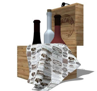 现代红酒su模型