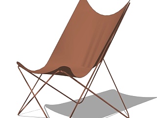 现代金属休闲椅su模型