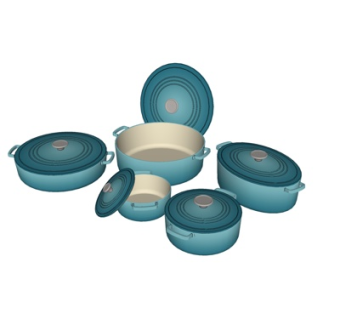 现代金属碗su模型