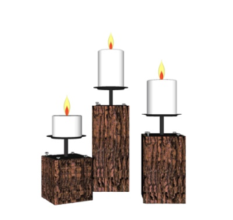 现代烛台灯su模型