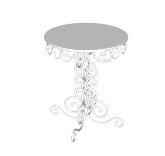 欧式圆几su模型