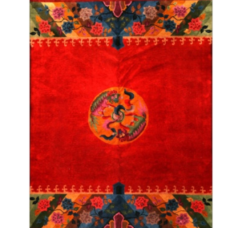 新中式布艺地毯su模型