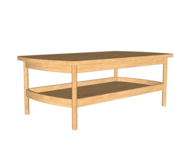 现代实木茶几su模型