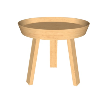 现代实木圆几su模型