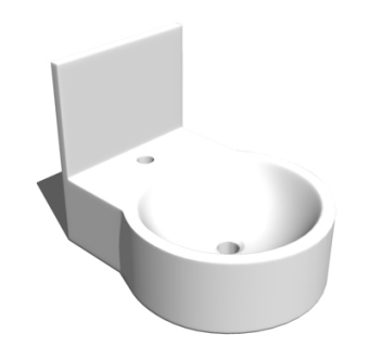 现代洗手台盆su模型