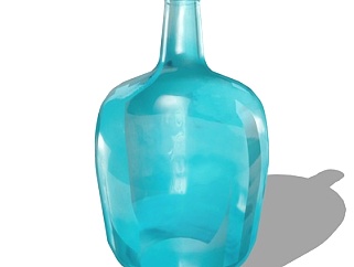现代玻璃花瓶摆件su模型