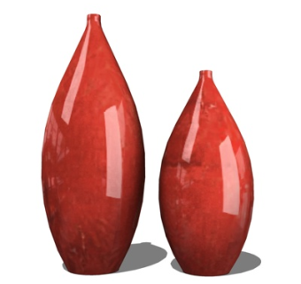 现代玻璃花瓶摆件su模型