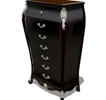 欧式实木斗柜su模型