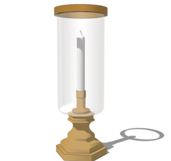 欧式金属烛台灯su模型