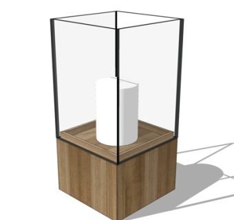 现代烛台灯su模型