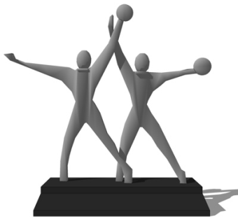 现代人物摆件su模型