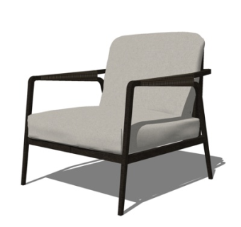 现代布艺休闲椅su模型