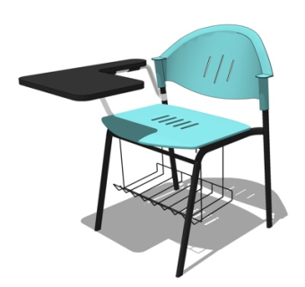 现代培训椅su模型