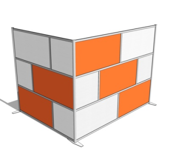 现代屏风隔断su模型