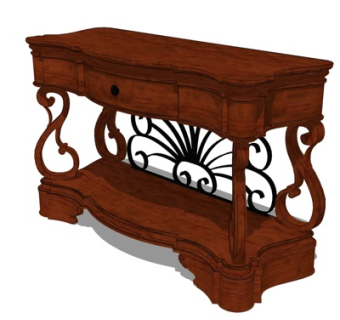 美式端景柜su模型