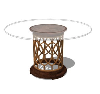 现代餐桌su模型