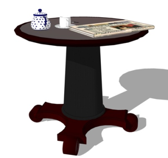 美式圆几su模型