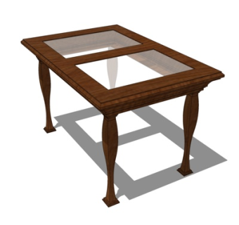 美式茶几su模型