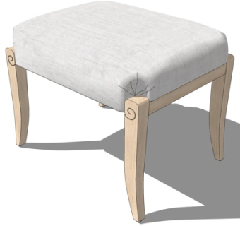 北欧凳子su模型